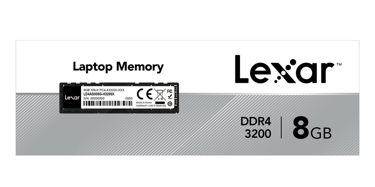 Lexar DDR4 2666 32GB メモリー 新品未開封 Lexar DDR4 32GB 260 PIN SO-DIMM 3200Mbps, CL19,12V Laptop Memory