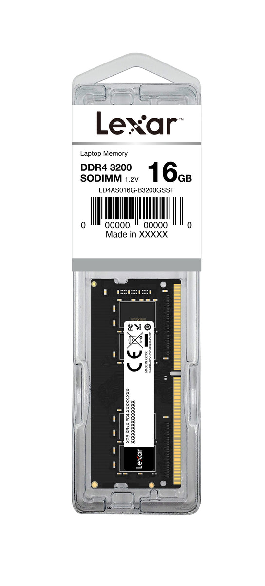 [新品未開封] lexar DDR4 32GB(32GB×1) ノート用 Lexar DDR4 16GB 260 PIN SO-DIMM 3200Mbps, CL19,12V Laptop Memory