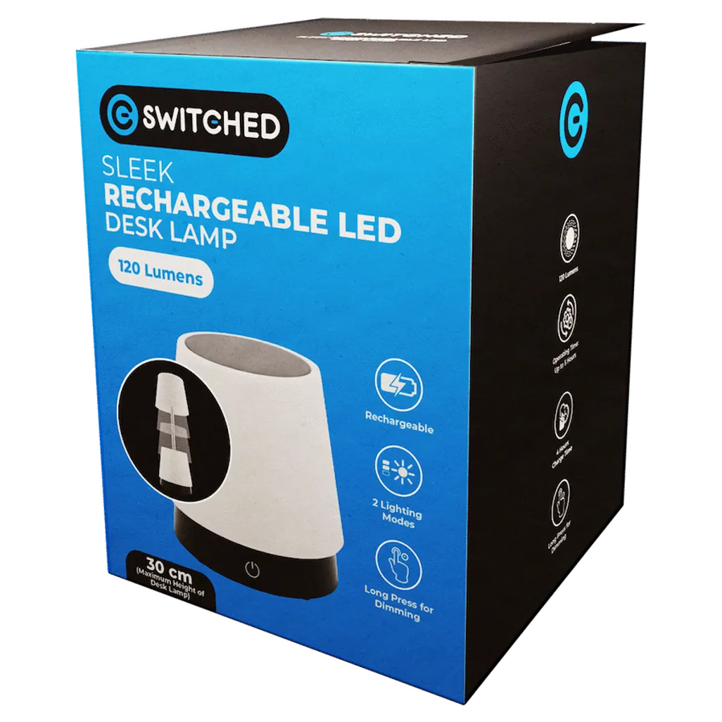 Switched Sleek Series Rechargeable LED Desk Lamp – TechshopZA.co.za