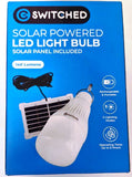 Switched Solar-Powered LED Light Bulb+Solar Panel